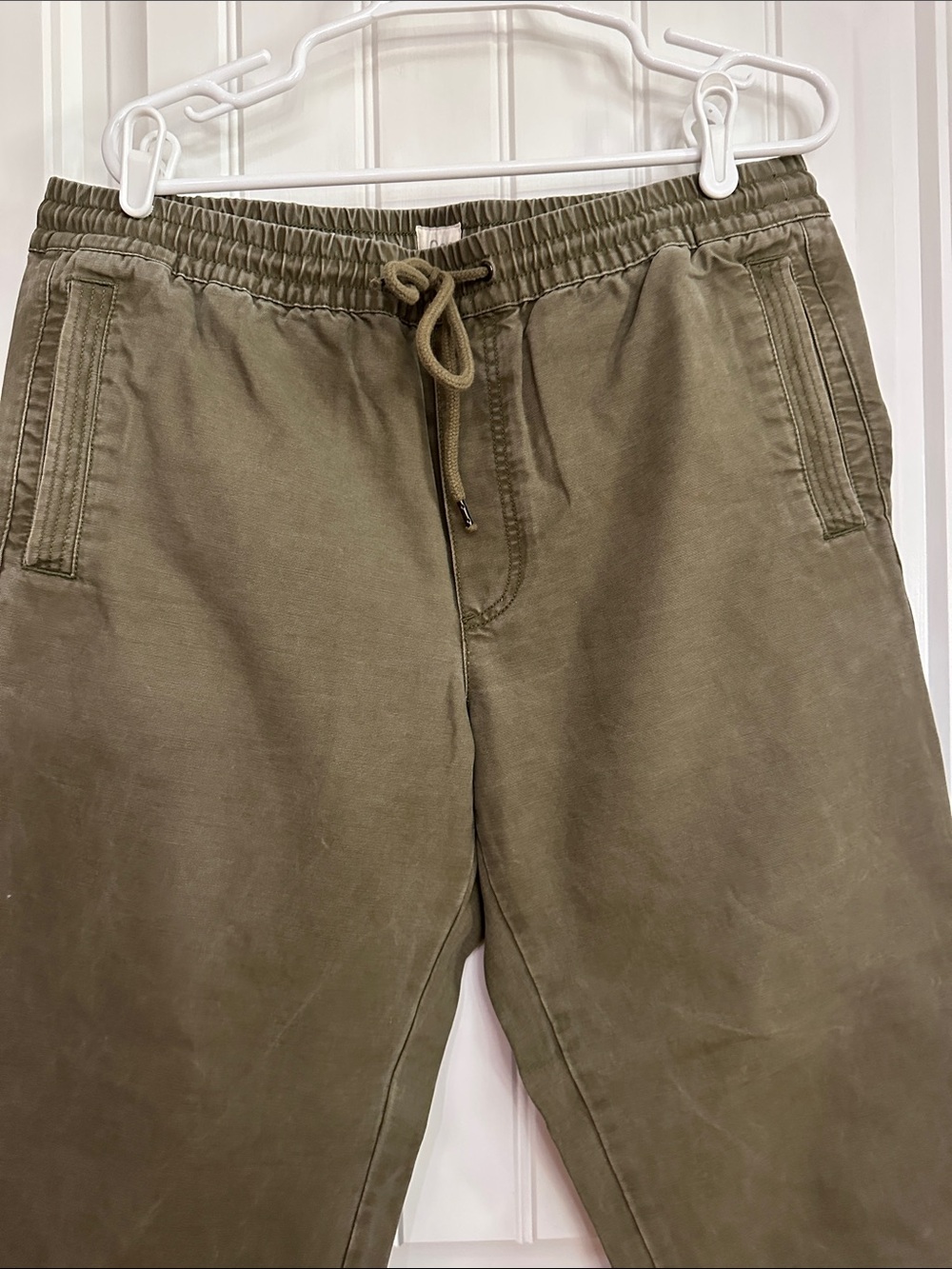 Gap Men's Olive Green Drawstring Jogger Pants large - Picture 2 of 5
